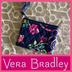 LIKE NEW!  Vera Bradley Ribbons Breast Cancer Edition retired Pattern coin purse