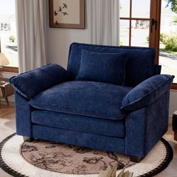 Navy Blue Oversized Accent Chair
