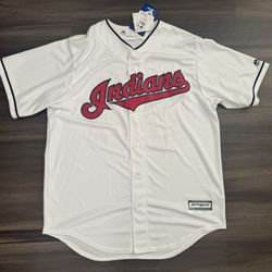 Majestic Cleveland Indians Andrew Miller #44 MLB Cool Base Stitched Jersey Large 