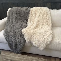 Throw Blankets 10.00 Each - Both Are Reversible 