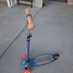 Picnic table and scooter