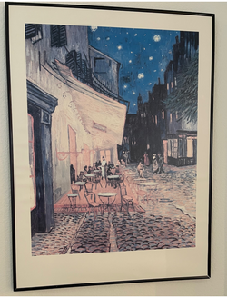 Framed Vincent Van Gogh "Café Terrace at Night" Art Print - 27" x 21"