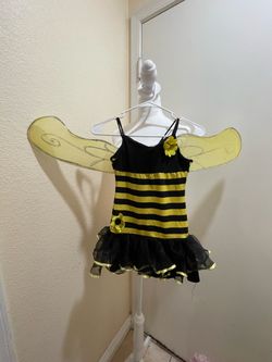 Girls Bumblebee Halloween Costume with Wings
