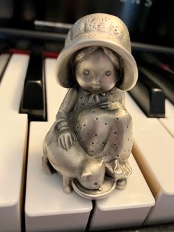 Vintage fine pewter HOLLY HOBBIE figurine 1728/6000 💕Kind Heart