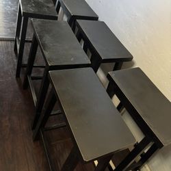 6 black stools $50.00 For All 