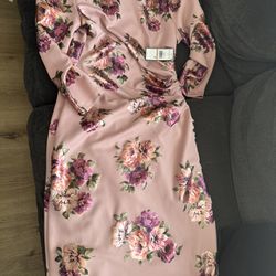 Floral Rose Gold Dress NWT 