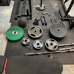 Power Rack, Barbell Weights Garage Gym Sale 