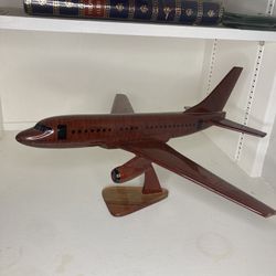 Mahogany Wood Airplane Model