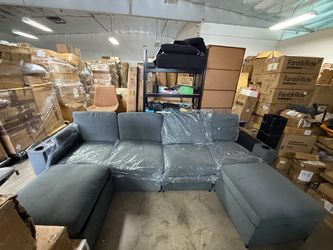 123" Large Modular Sectional Sofa,Modern U-Shaped Sectional couch with Storage,6-Seater Deep Seat Chenille Fabric Sofa for Living Room, L-Shape Conver
