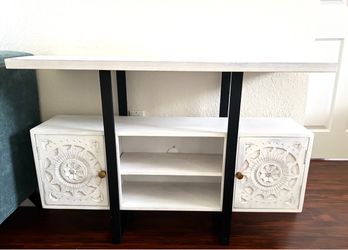Boho solid wood cabinet for sale!