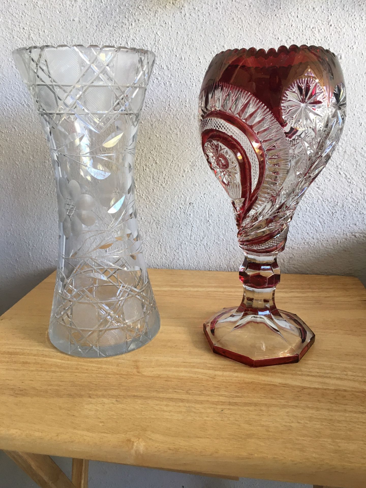 Cut glass vase vintage 12. “