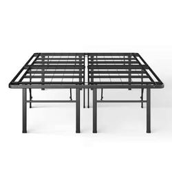 Zinus Split King Folding Smartbase Bed Foundation | 18" High | Room Underneath for Storage
