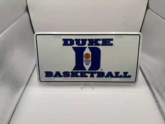 North Carolina, Duke University Basketball Embossed License Plate.