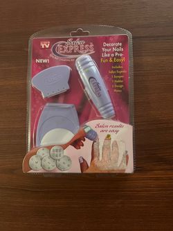 New With Tags Salon Express Nail Art Stamping Kit