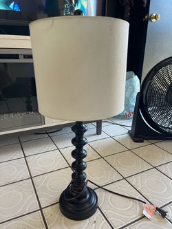 Table lamp brown/black metal