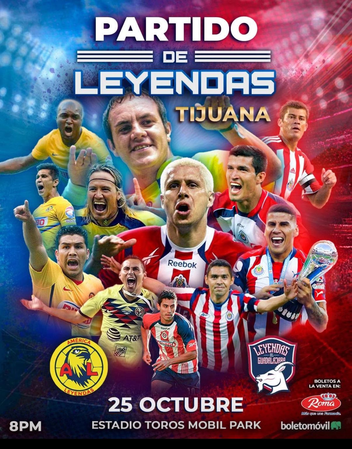 Boletos Para América Vs Chivas Leyendas