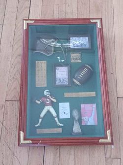Football Shadow Box & Sign