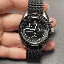 Moonswatch Mod Modified watch Black Dial PE50 movement Stainless Steel Case