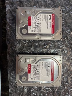 WD Red Pro 4TB NAS Hard Drive x2
