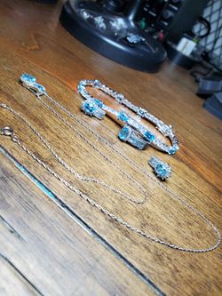 jewelry set  topaz on 925 silver  $120