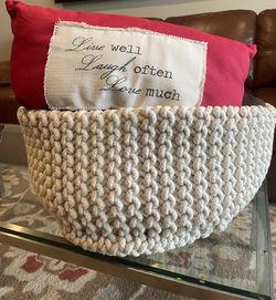 Nicole Miller Macrame Storage Basket