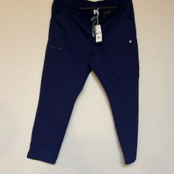 Navy Blue Fig Scrub Pants 
