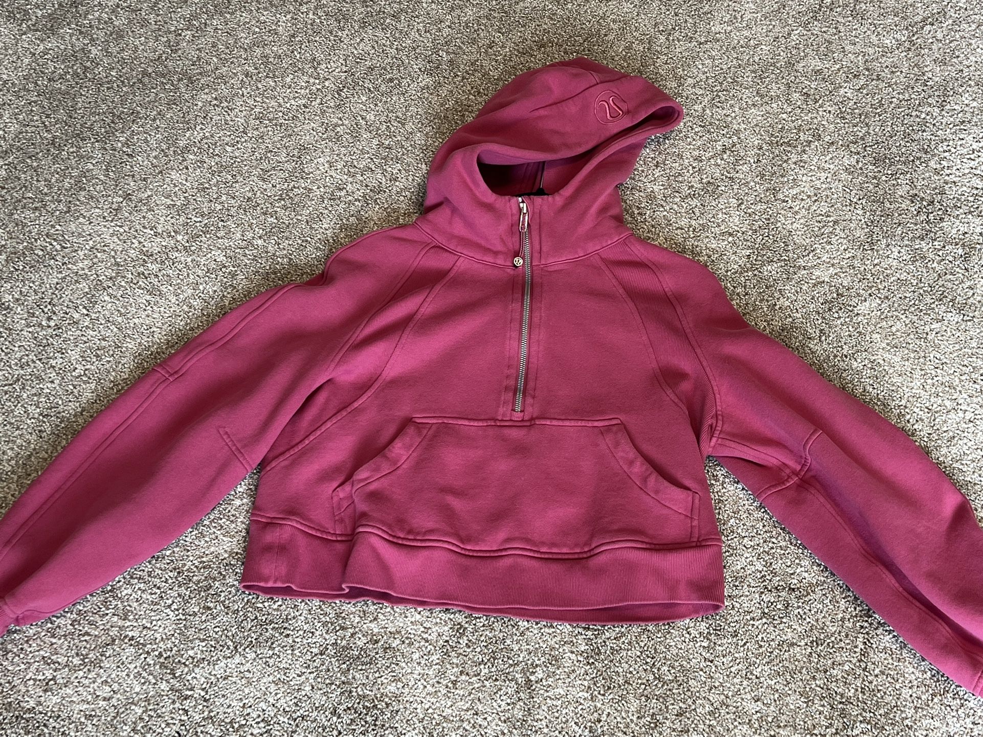 Lululemon Oversized Scuba Half Zip In Pink Lychee XS/S