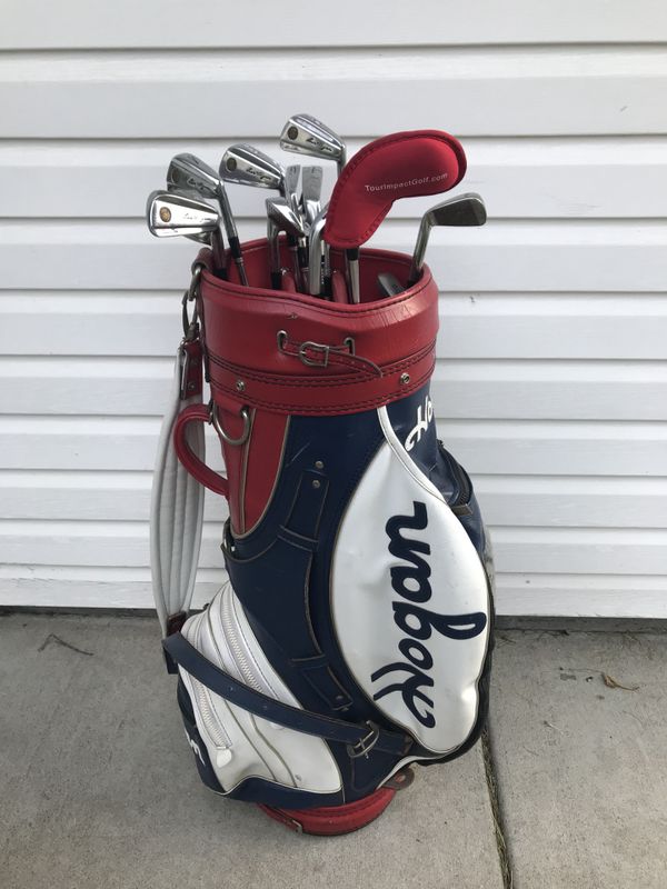Vintage Ben Hogan Leather Golf Bag Clubs Included For In Vintage Ben Hogan Leather Golf Bag