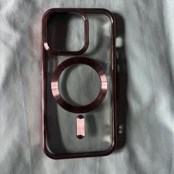 iPhone 13 Pro/14 Pro Case. Brand New. Pink Rose Color. Flexible