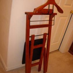 Fold chair and coat hanger in one