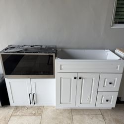 Cabinets And New LG Microwave And Samsung Microwave 