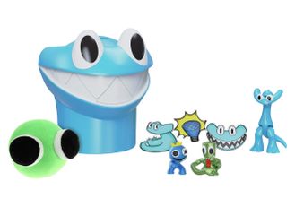 🔥NEW🔥 Rainbow Friends Cyan Collector Bundle Head Coin Bank Toy Set