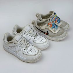 Nike Toddler Shoes Size 9C, White Toddler Boy Easy On Sneakers, Kids Shoes 