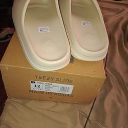 Adidas Yeezy Slides White Bone Size 12