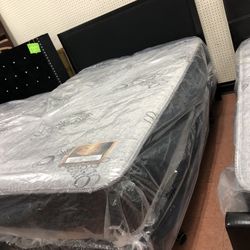 New Queen Size Bed With New Mattress and Boxspring Included 