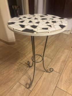 Mosaic Ceramics Black and White tile Deco Art Table 