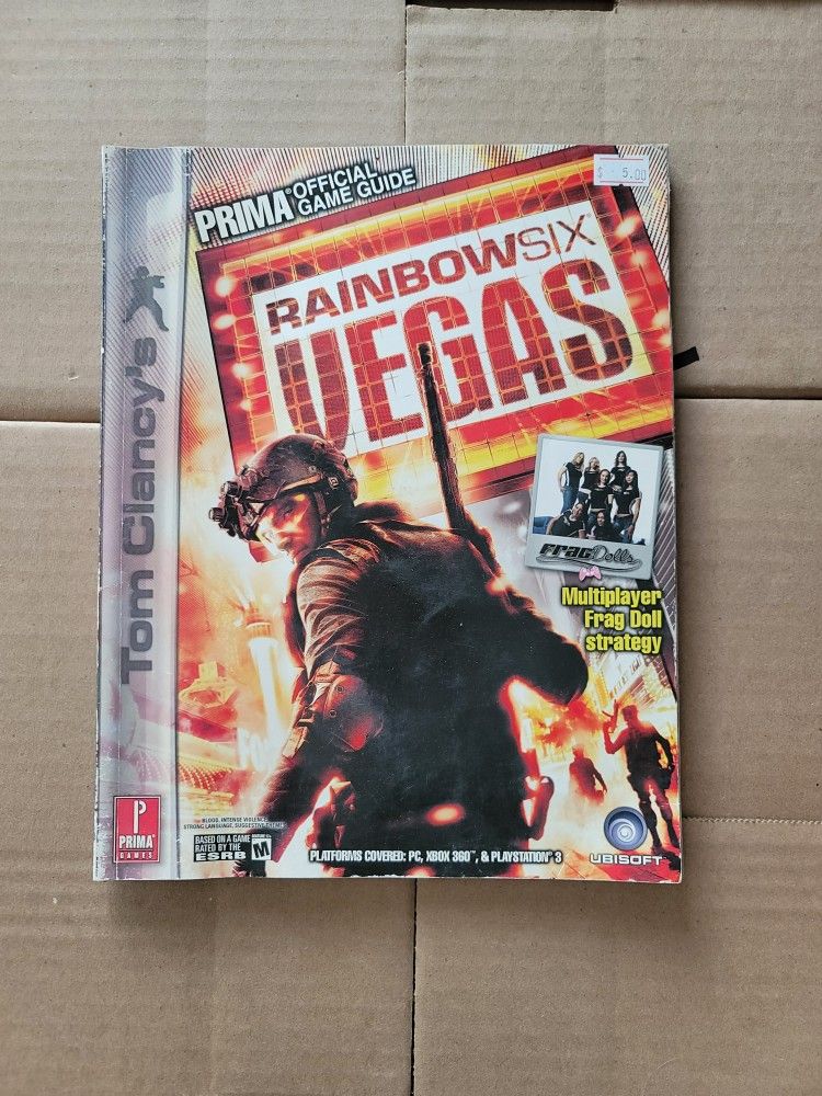 $5 Rainbow Six Vegas Prima Official Strategy Guide PC PS3 Xbox 360 Tom Clancy