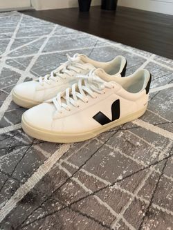 Mens 12 Veja Mens Campo Bold Suede Sneakers Black/Extra White