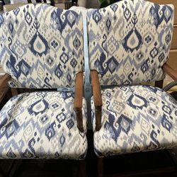Designer Ikat Accent Chairs – Sam Moore / Hooker Furniture (Pair)