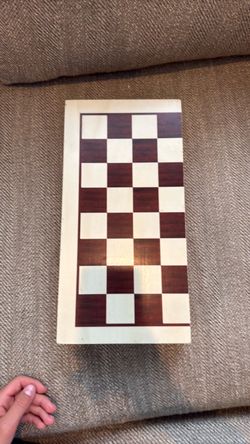 Foldable Wooden Chess board with pieces