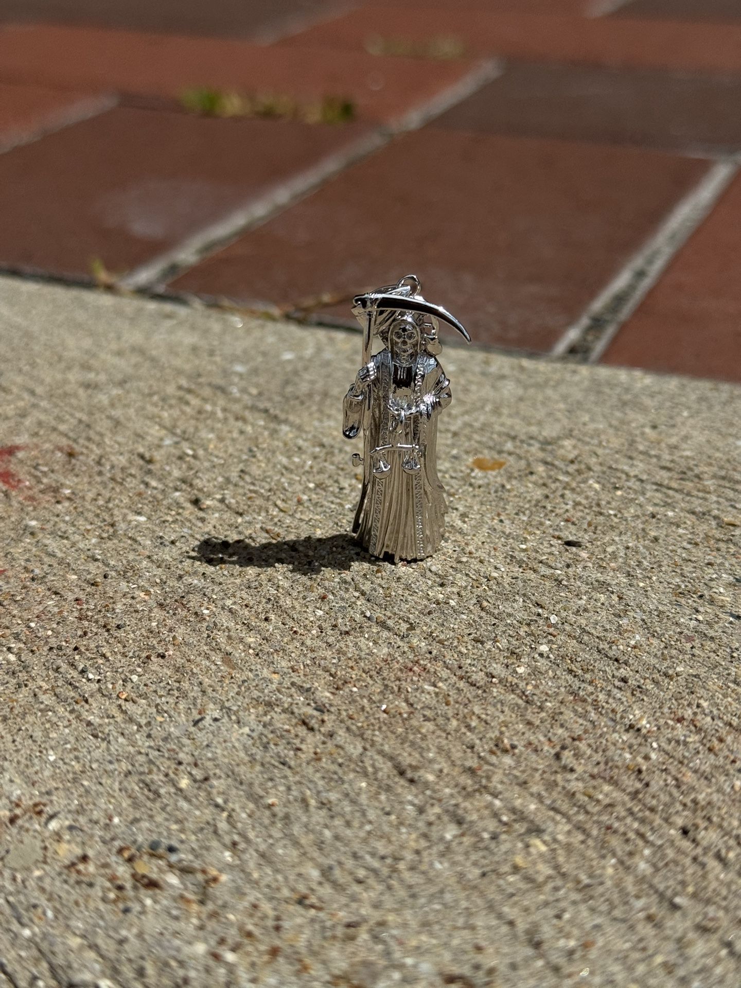 925 Silver Santa Muerte Pendant