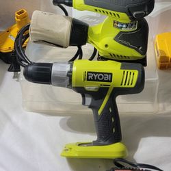 Ryobi Drill And Sander With Charger