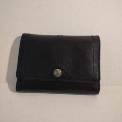 Vintage Fossil Wallet Black Leather 