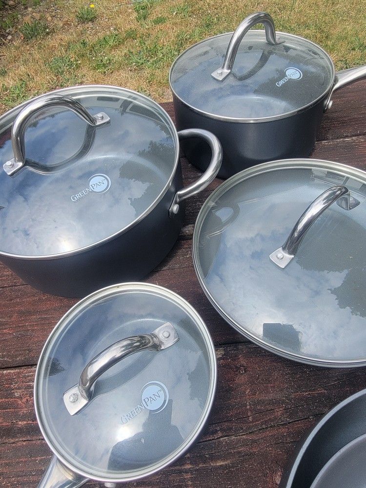 Non-Stick Pots & Pans w/ Glass Lids
