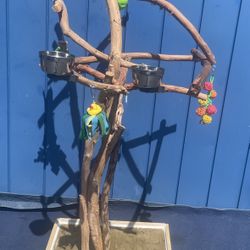 Simple N Artsy …. Parrot Perch Tree… A Big Space Saver ! A Great Look