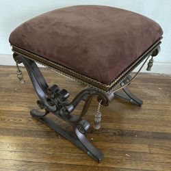 Wrought Iron Foot Stool Ottoman Vanity Bench