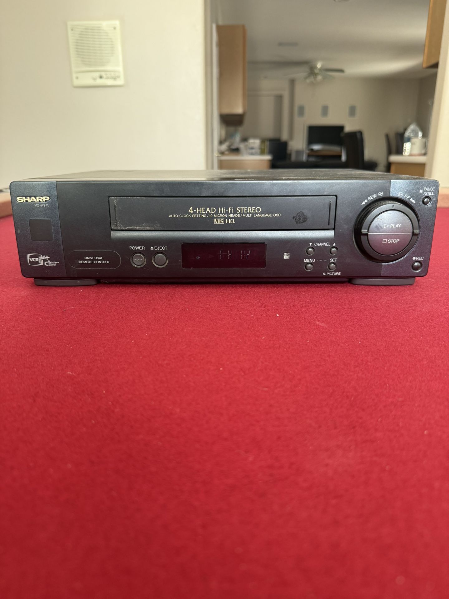 SHARP VC-H975 4-Head Hi-Fi Stereo VCR VHS Player - Tested. No remote