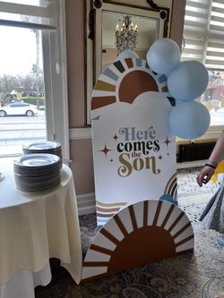 Here Comes The Sun Baby Shower Photo Back Drop