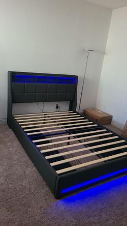 Queen Bed Frame With storage underneath.
