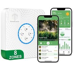 Smart Sprinkler Controller Evapotranspiration Master: 8 Zones WiFi Irrigation Controller with Automated Watering and App Control